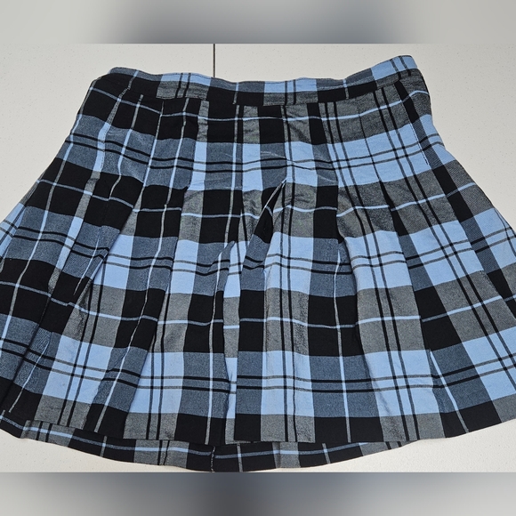 Love Tree Blue Flannel Print skirt XL - Picture 1 of 6